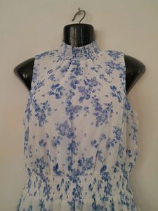 Blue Printed Dress (Women's)
