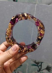 Unique Floral Resin Bangle