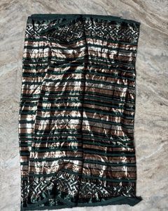 Green Golden Printed Dupatta