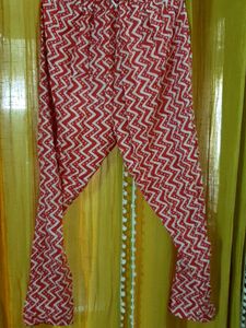 Red Colour Printed Kurta Set Medium Size