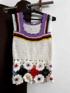 Crochet Flower Tank Top