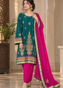 Full Embroidered Suit with Plain Salwar