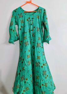 Green Printed Kurti size - M
