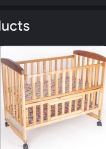 Baby Crib with Mattress and Bedding