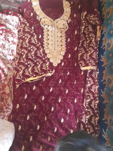 Unstich Georgette  Wedding Dress