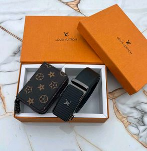 Luxury Designer Belt &amp; Card Holder Set