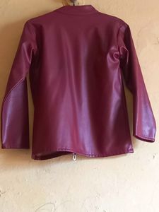 Maroon Leather Jacket For Winters