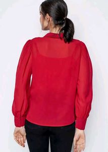 AND cherry embroidered shirt