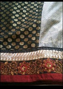 Designer Saree with Golden Motifs