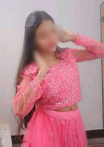 Elegant Pink Sequined Lehenga Choli Set