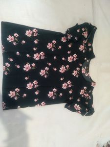 Black Floral Top