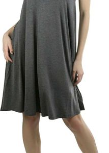 Gray Sleeveless Swing Dress