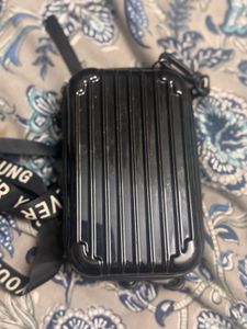 Stylish Black Mini Suitcase Crossbody Bag