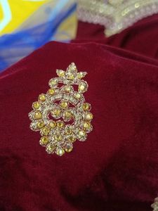 maroon and royal blue embellished saree