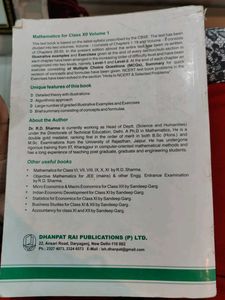 Mathematics Class XII      Volume -1
