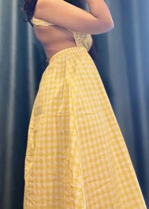 Cute Yellow Gingham Sundress