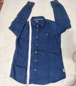 F.M. Boys Blue Patterned Shirt like new 🆕