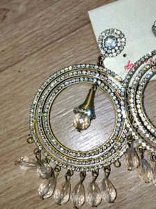 Sparkling Hoop Dangle Earrings