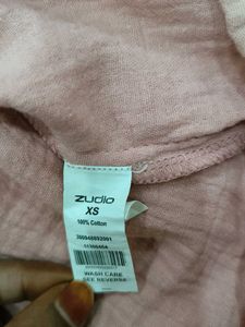 Peach Embroidered Cotton Top