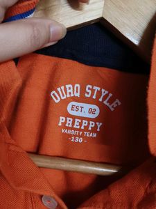 Women Orange Polo T-Shirt