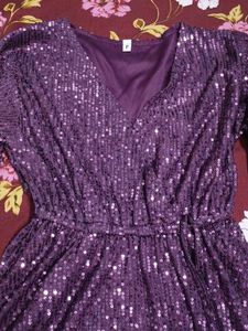 Sparkling Purple Sequin Dress