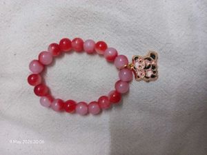 Cute Panda Charm Beaded Red Bracelet