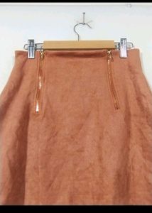 shein brown skirt