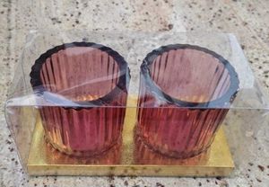 Set of 2 Rose Gold Candle Holders