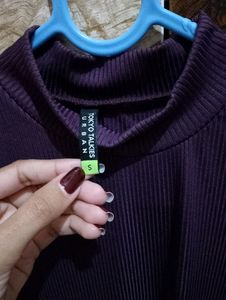 Beautiful Purple Color Dress With Knee Length