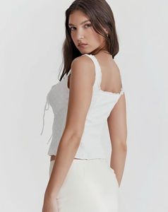 Chic White Lace Corset Top