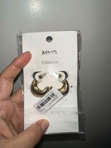 MNG Gold Hoop Earrings