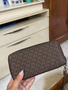 Designer Print Zip-Around Wallet