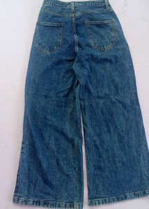 Stylish Wide Leg Blue Baggy Jeans