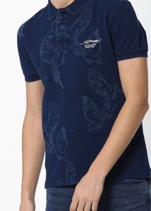 Ed Hardy - Navy Printed Polo T-Shirt