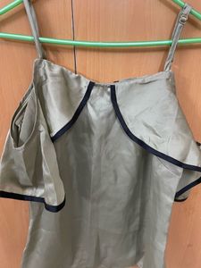 Olive Green Cold Shoulder Top
