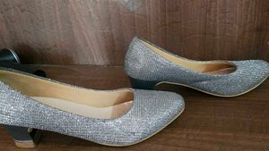 Sparkling Silver Heels