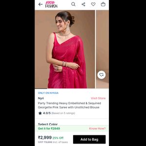 Party Trending Heavy Embellished &amp; Sequined Saree