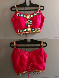 Embellished Pink Ethnic Blouse