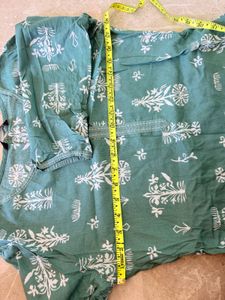 Green Printed Kurta