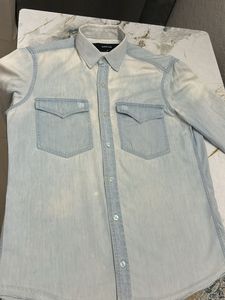 Men's Light Wash Denim Shirt