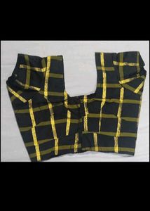 Black &amp; Gold Checked Blouse