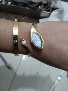 Stylish Gold Snake Watch