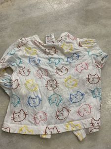 Cute Cat Print Pajama Set