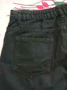 Black Distressed Denim Shorts