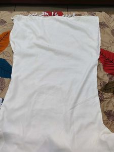 White Embroidered Kurta with Mirror Work