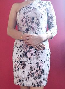 Floral Print One Shoulder Dress