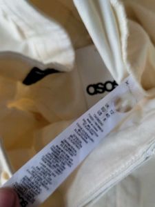 ASOS White Wide Leg Cropped Pants
