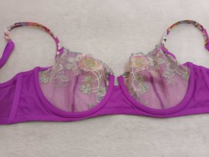 Vibrant Floral Print Balconette Bra