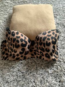 Leopard Print Strapless Bra