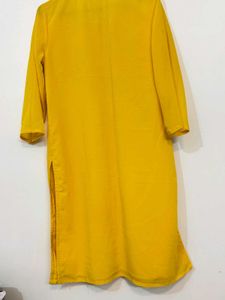 Yellow Embroidered Kurta